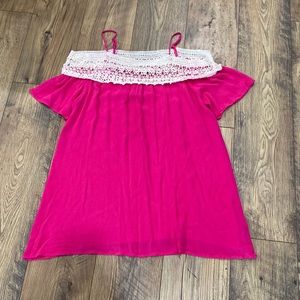 KORI Off shoulder DRESS - FUSCHIA Size Medium